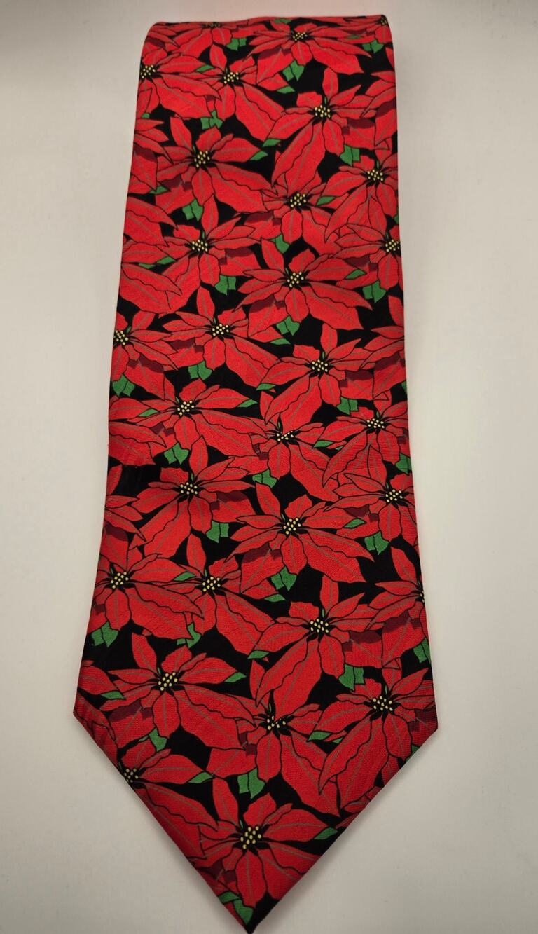 Keith Daniels poinsetta Christmas Necktie
